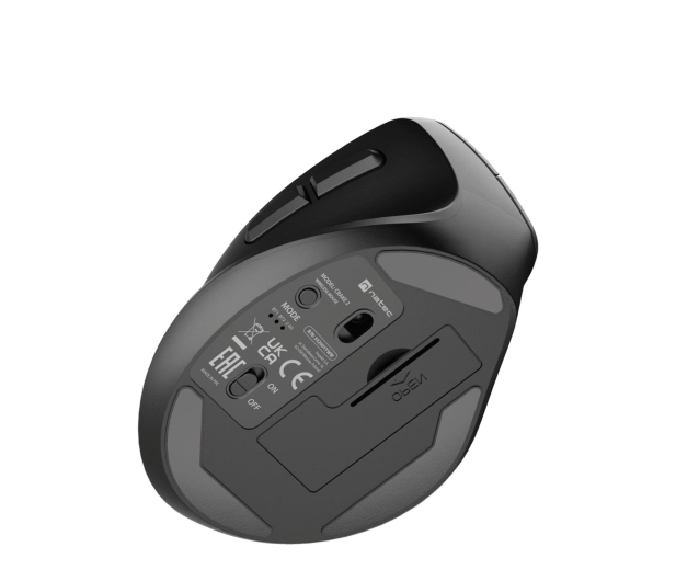 NATEC MYSZ WERTYKALNA CRAKE 2 BEZPRZEWODOWA BLUETOOTH 5.0+2.4GHZ 2400DPI DLA LEWORĘCZNYCH CZARNA NMY-2049 - 1370628 - zdjęcie 8